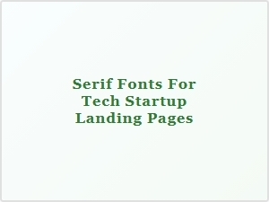 Bold Serif Typography for Tech Startup Landing Pages
