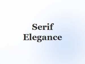 Elegant Serif Fonts for Modern Minimalist Headers